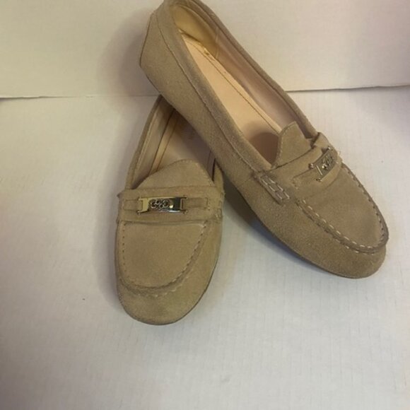 Cole Haan Beige Suede Leather Slip On Loafer Shoes Women, size 8.5B - Picture 8 of 8